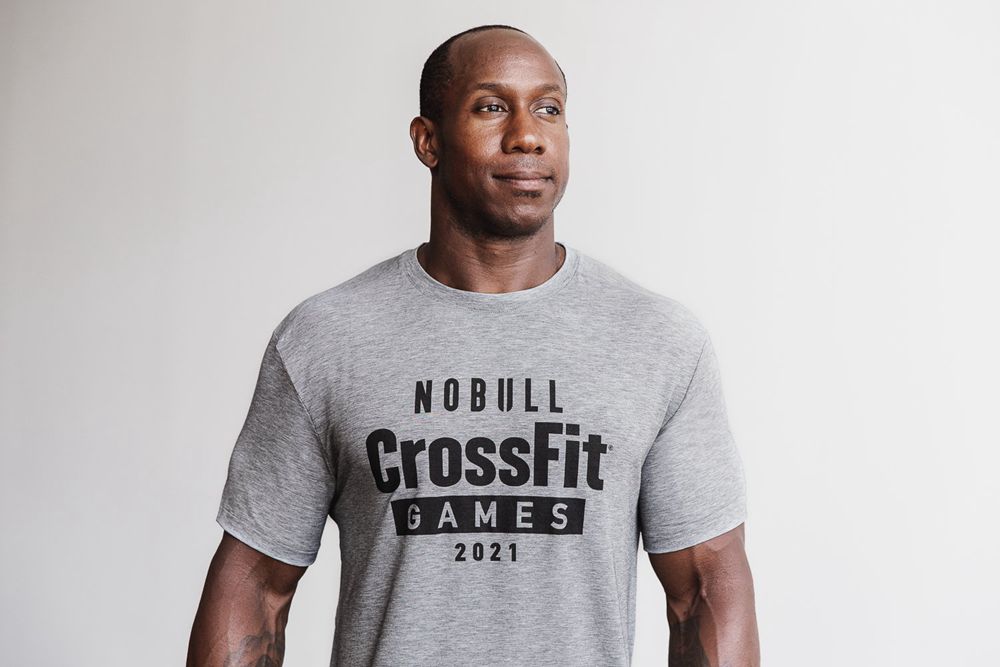 NOBULL Crossfit Games® 2021 Tişört Erkek - Gri - Turkiye (SRM-538796)